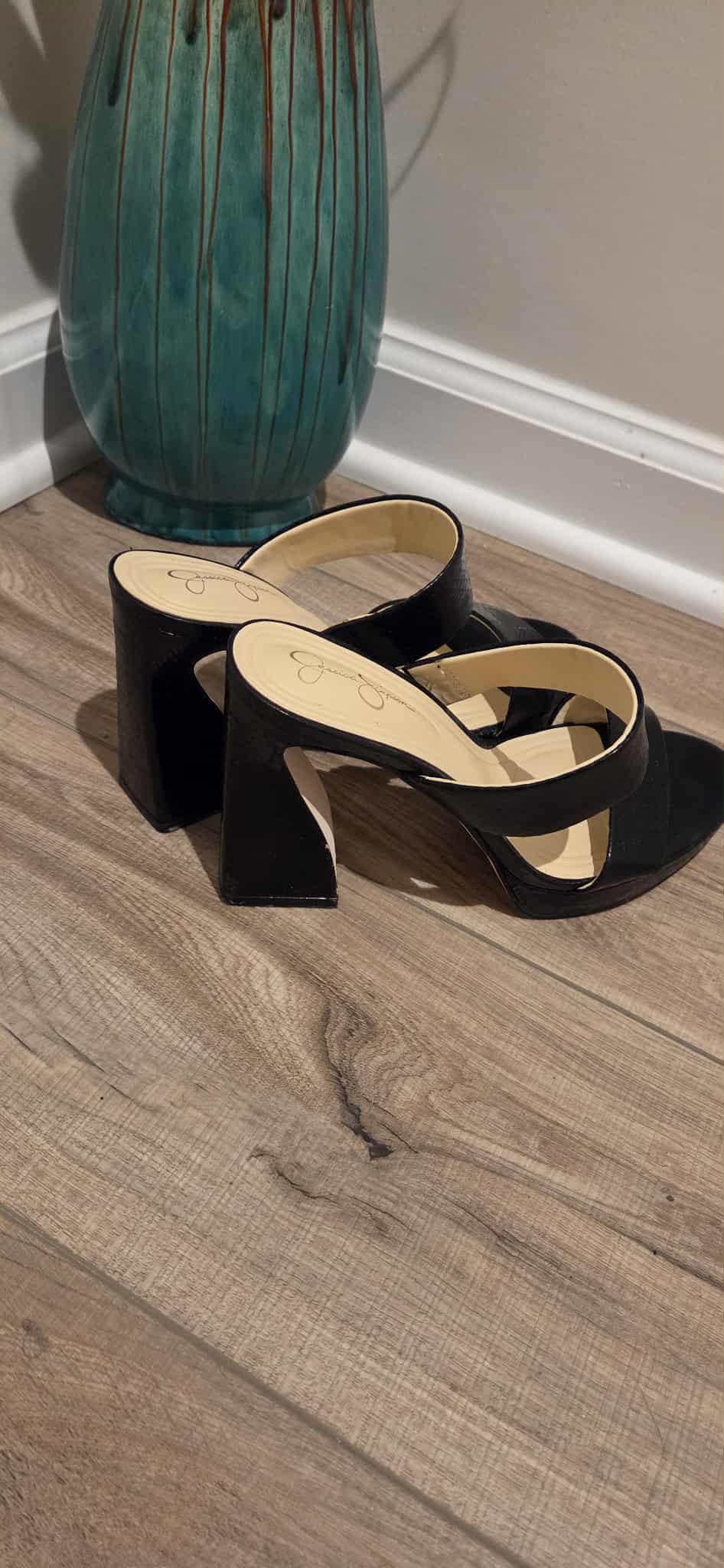 One Strap Heeled Slide