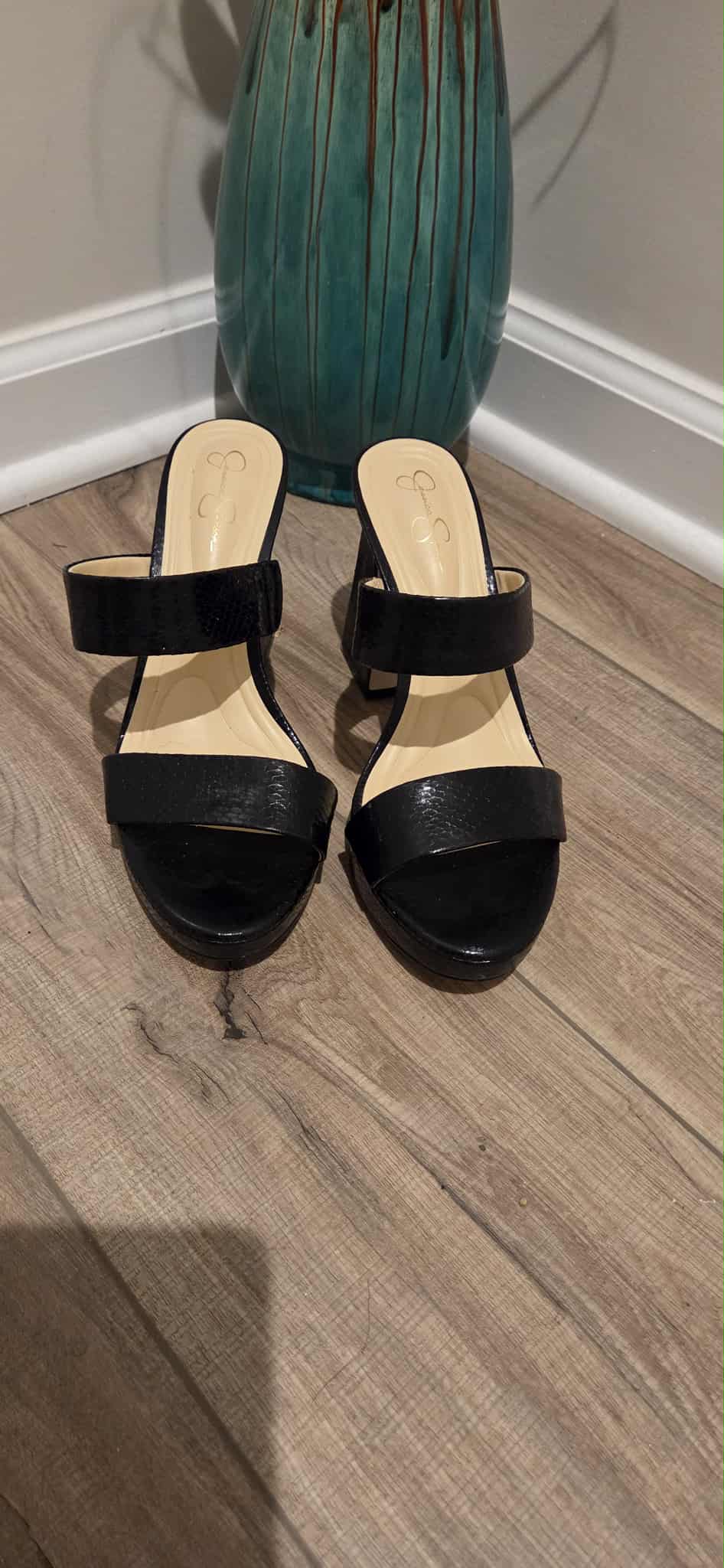 One Strap Heeled Slide