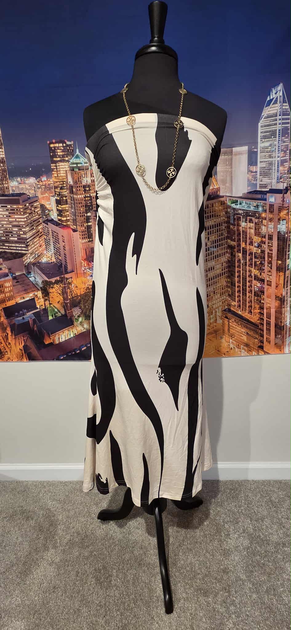 Splash Strapless Dress