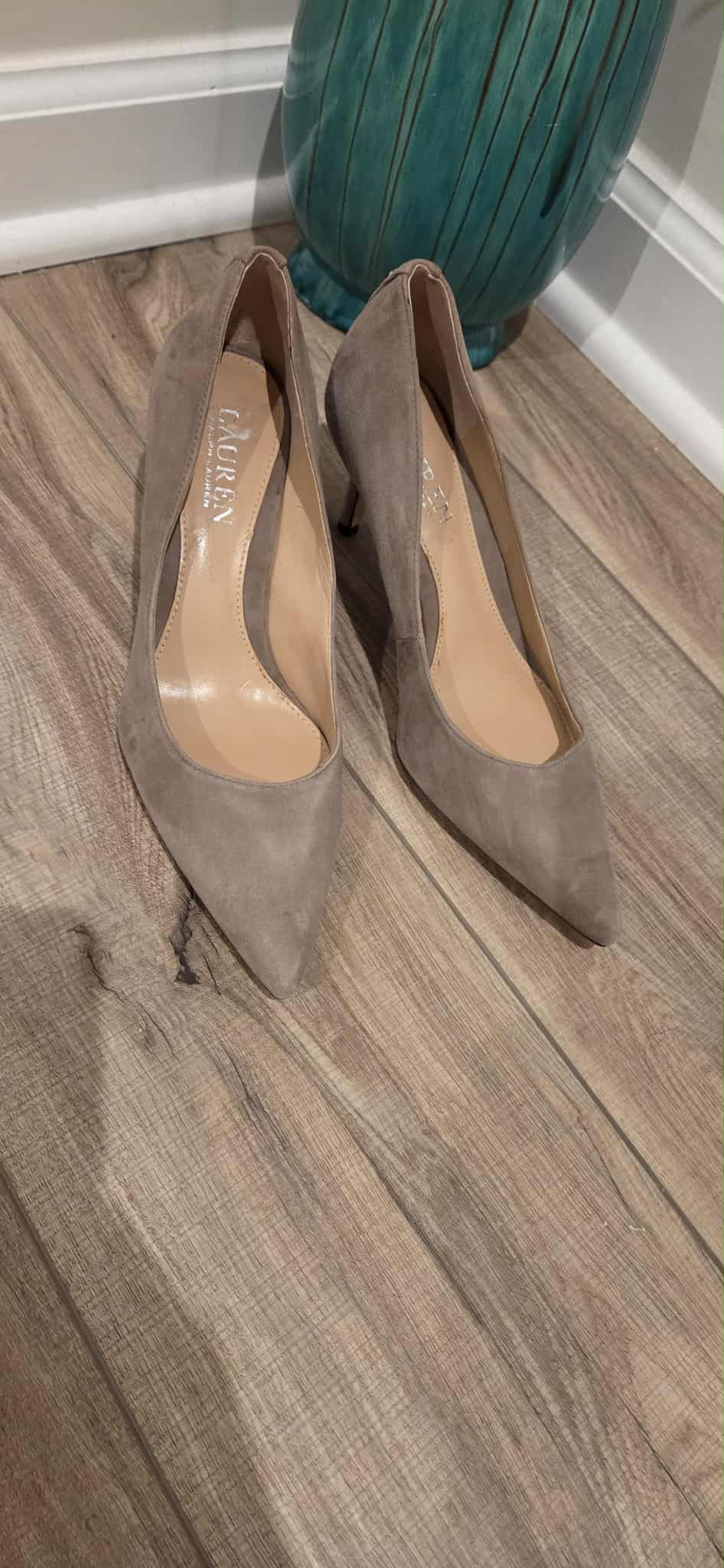 Taupe Suede Heel