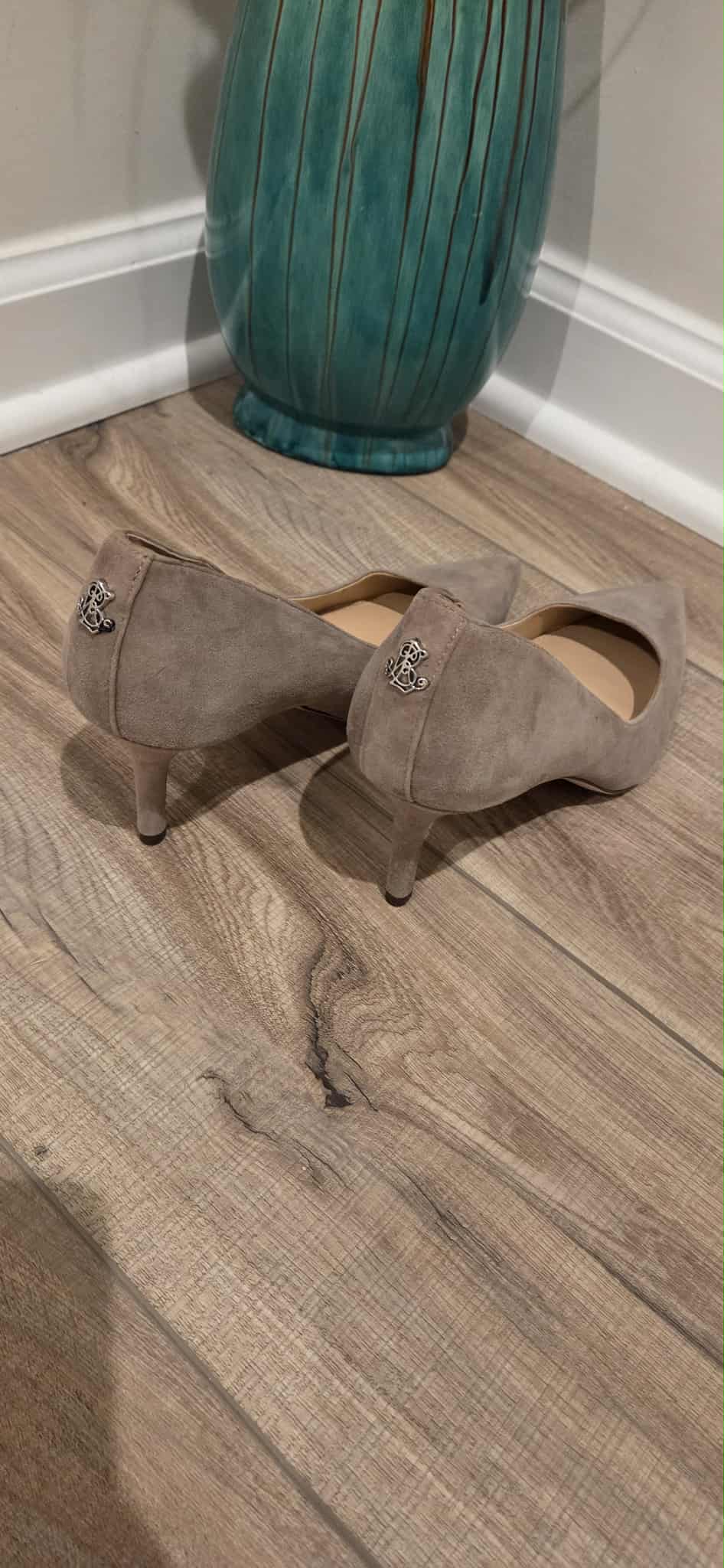 Taupe Suede Heel