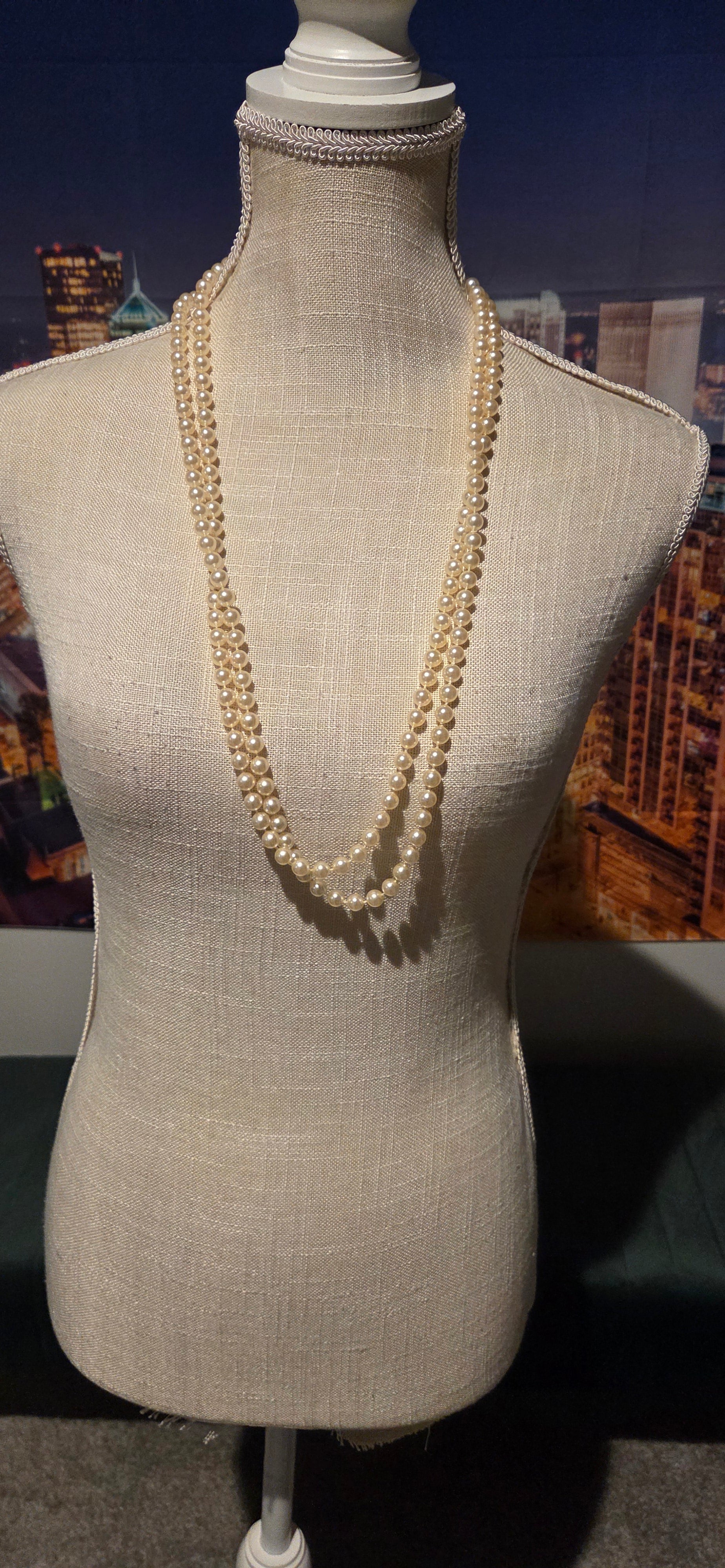 Long Strand Pearl Necklace