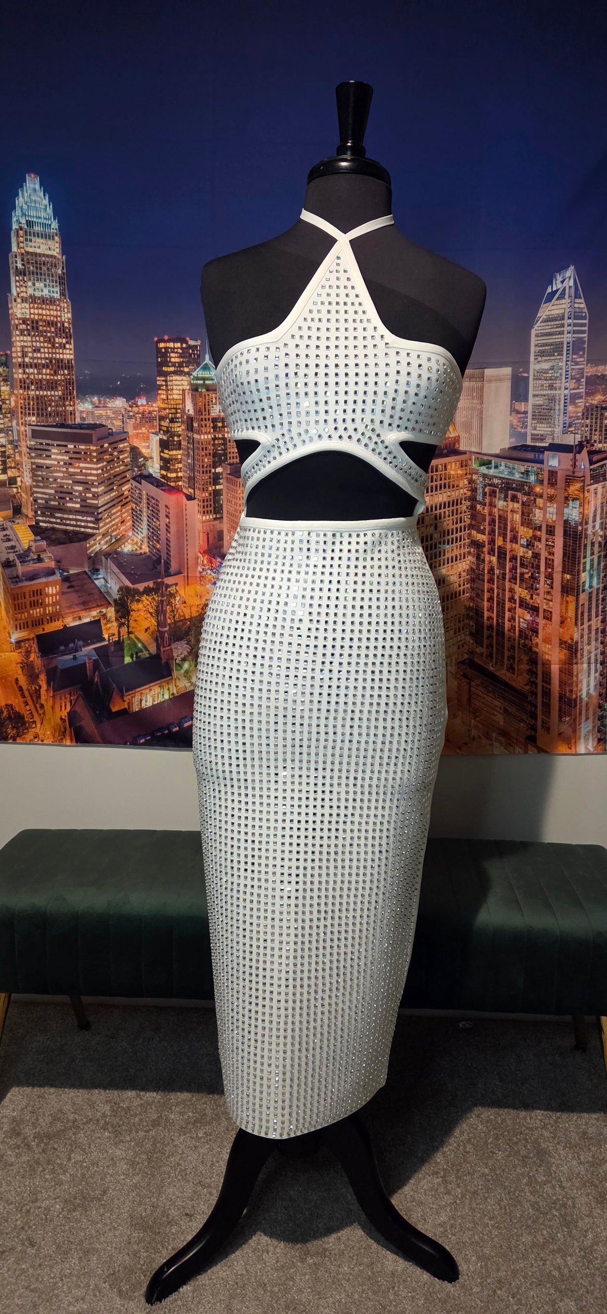 White Bling Dress
