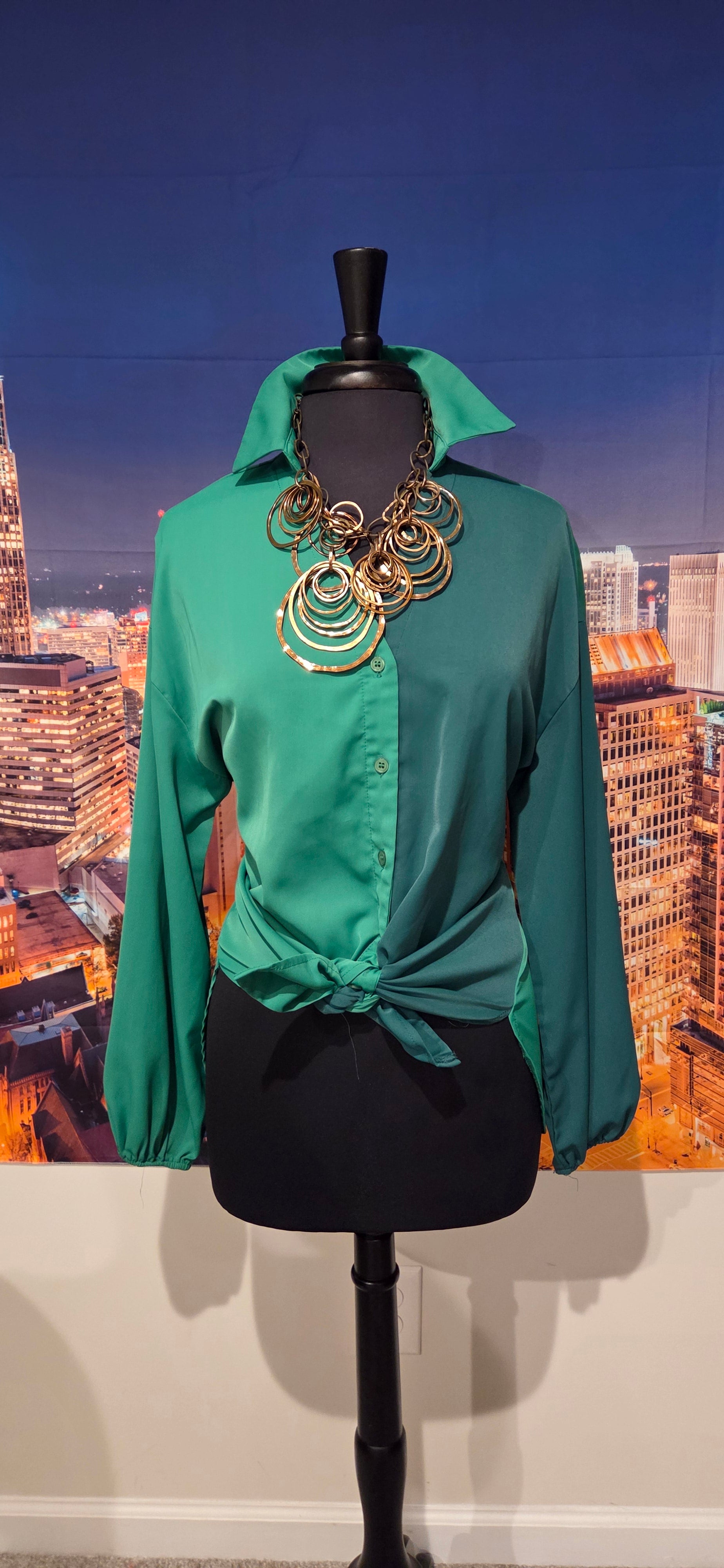 Double Shade Green Top