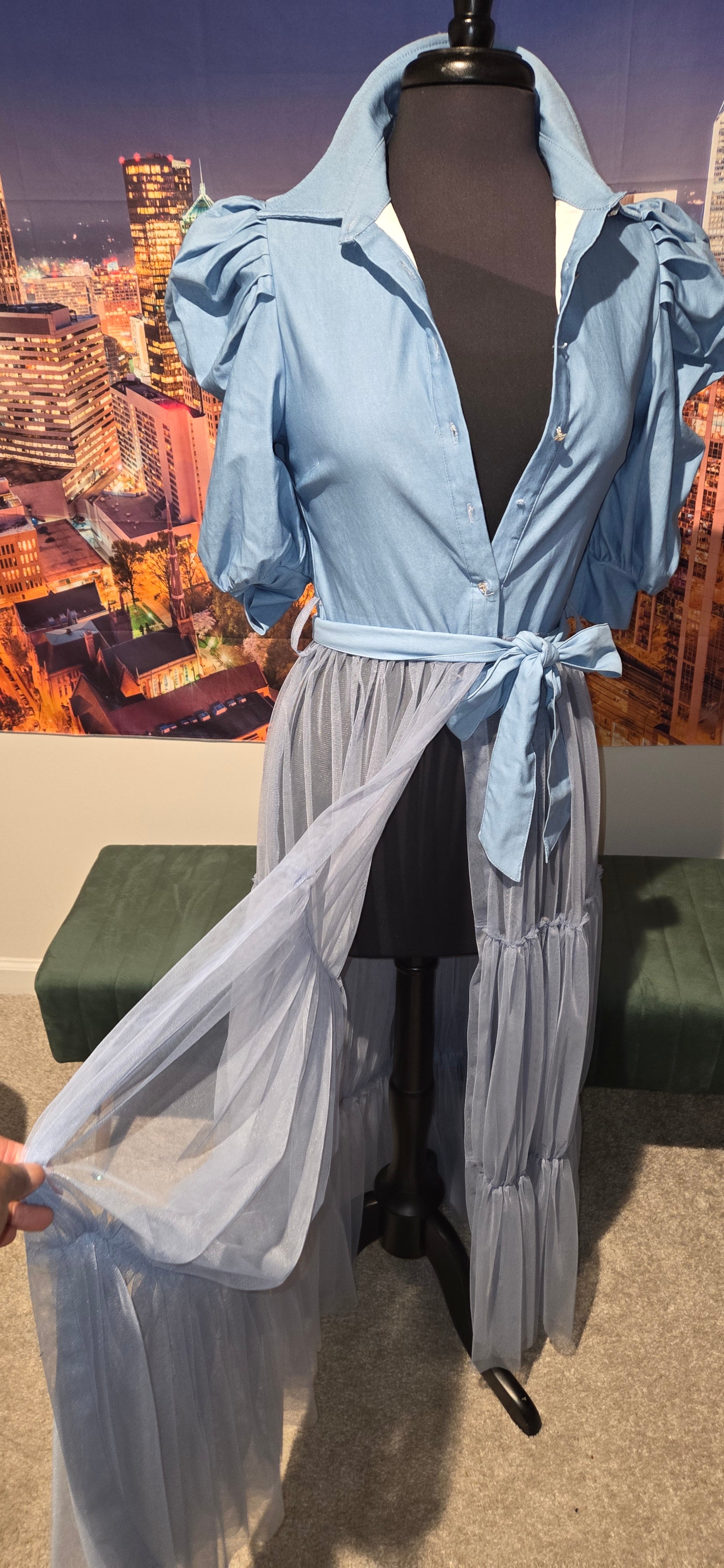 Baby Blue colored Duster