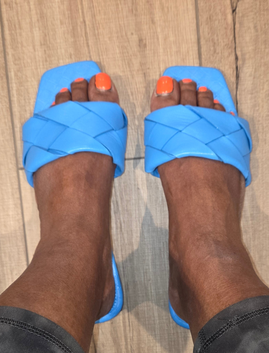 Blu Woven Flats