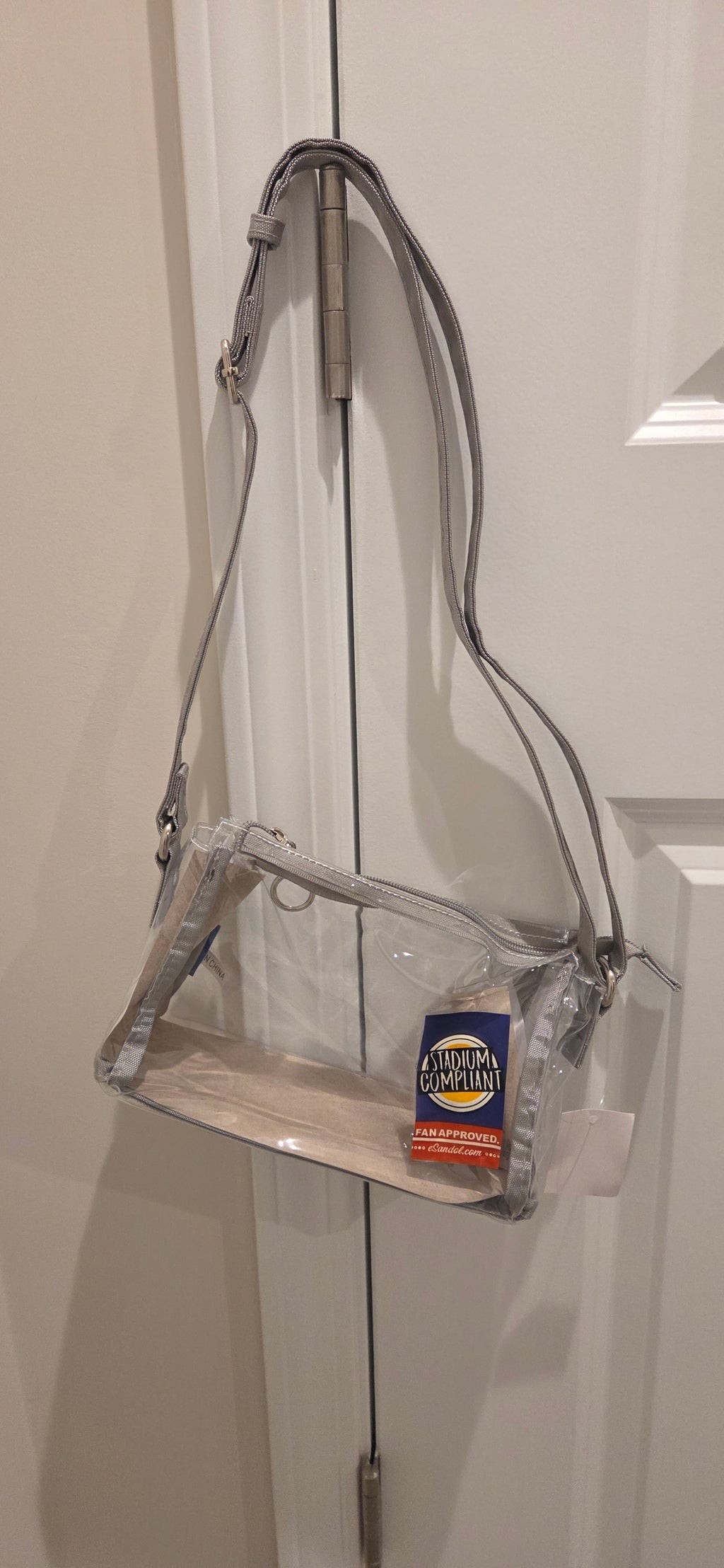 Clear Crossbody Body w/gray strap