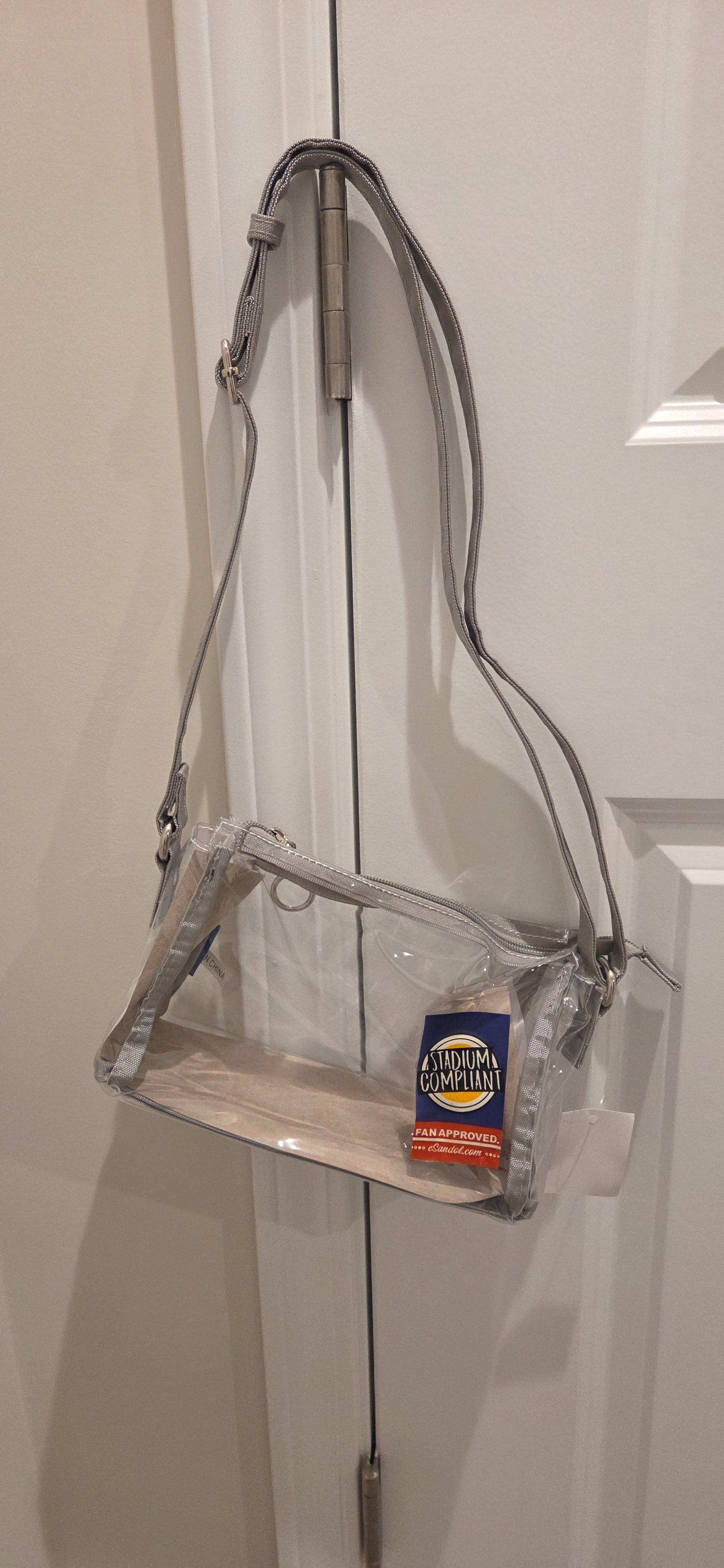 Clear Crossbody Body w/gray strap