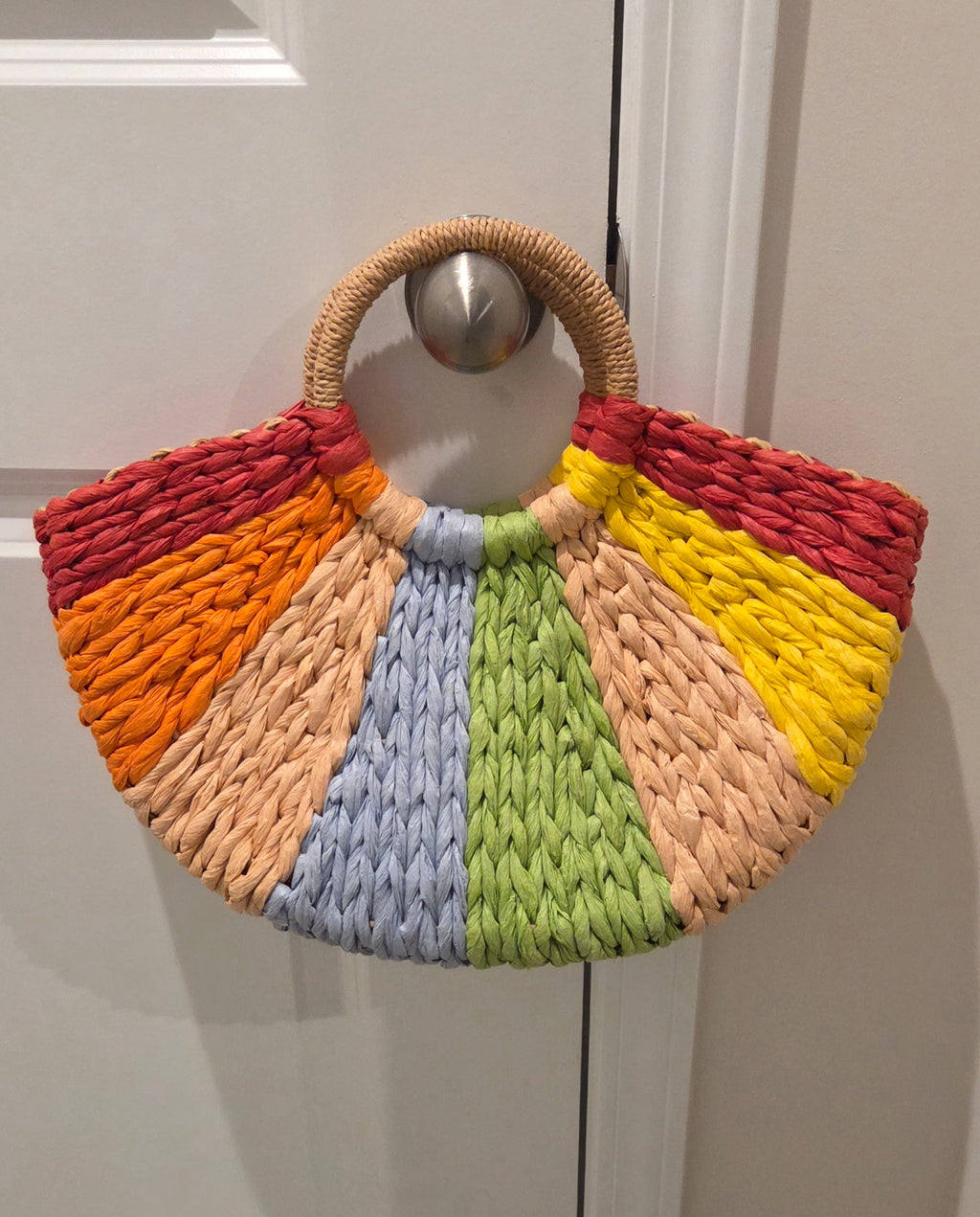 Rainbow Straw Bag