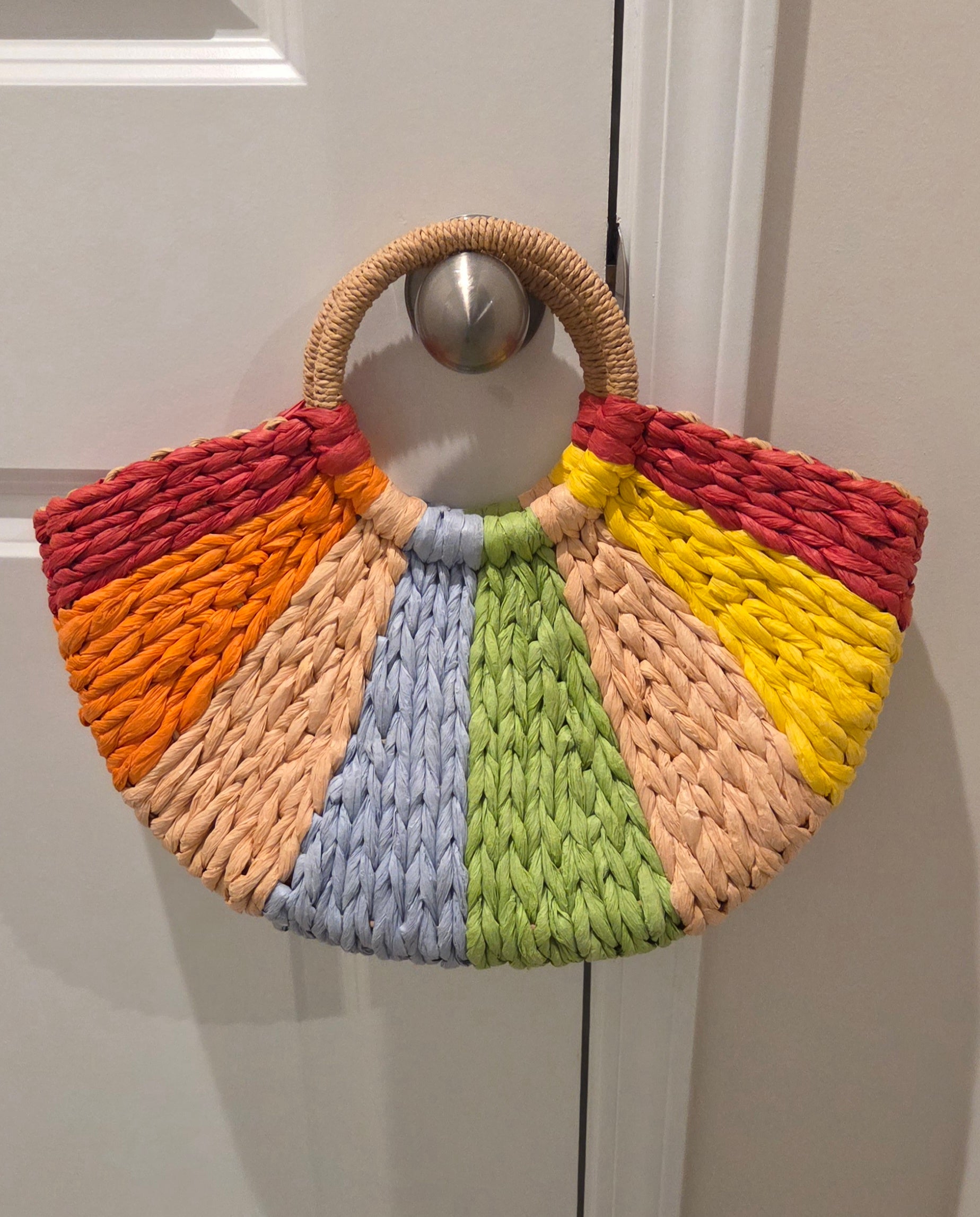 Rainbow Straw Bag
