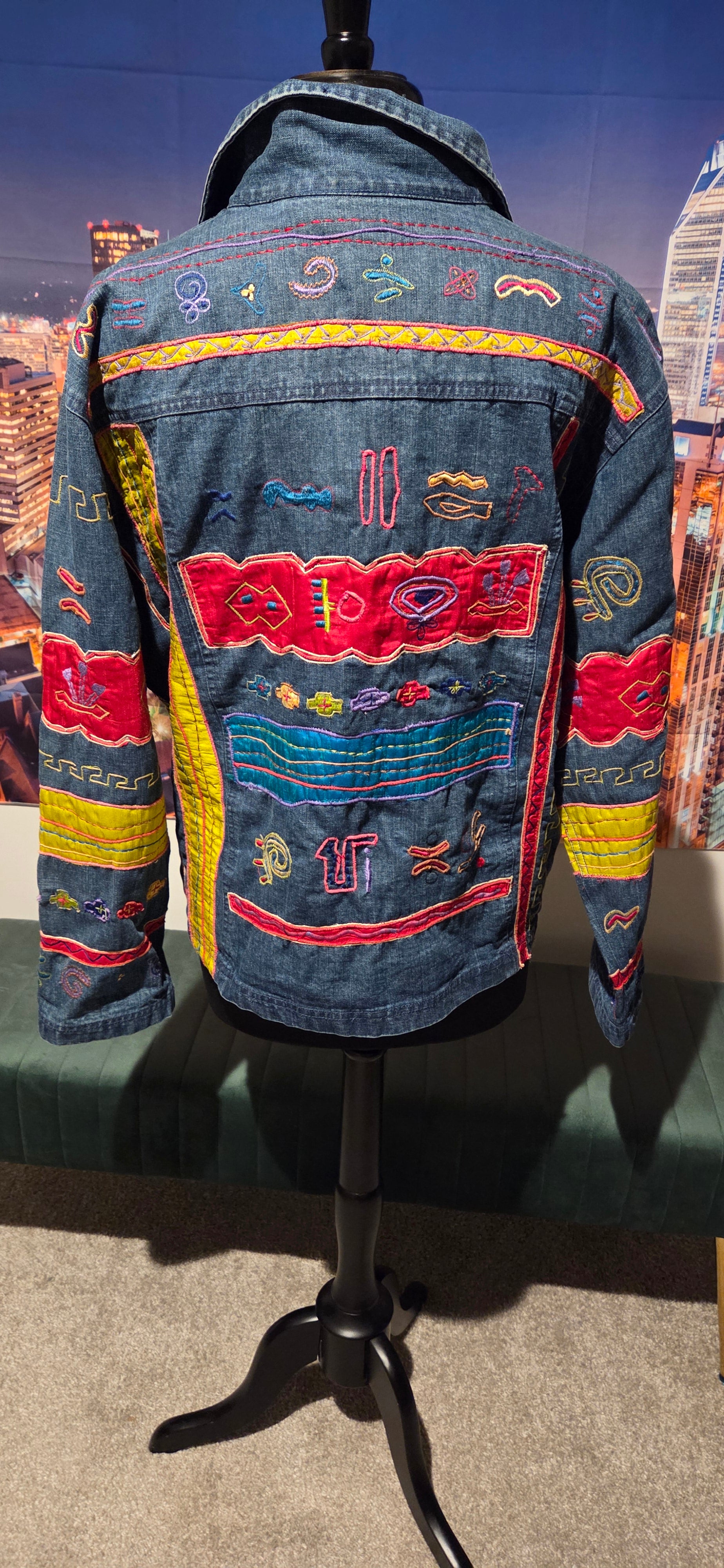 Vintage Vibe Patchwork Jean Jacket Top