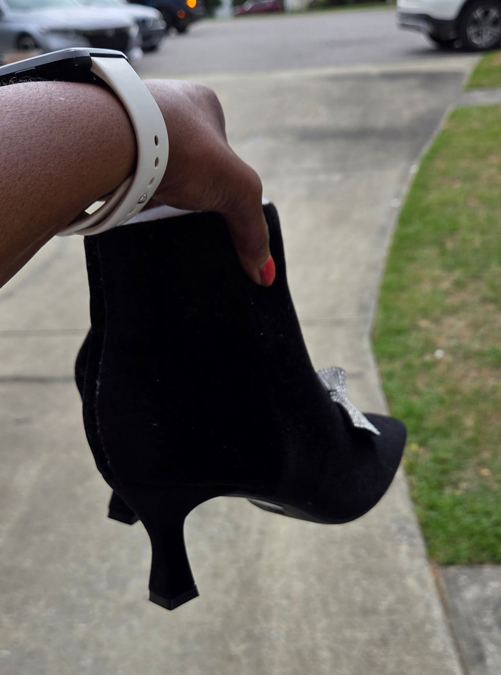 Black Velvet Booties