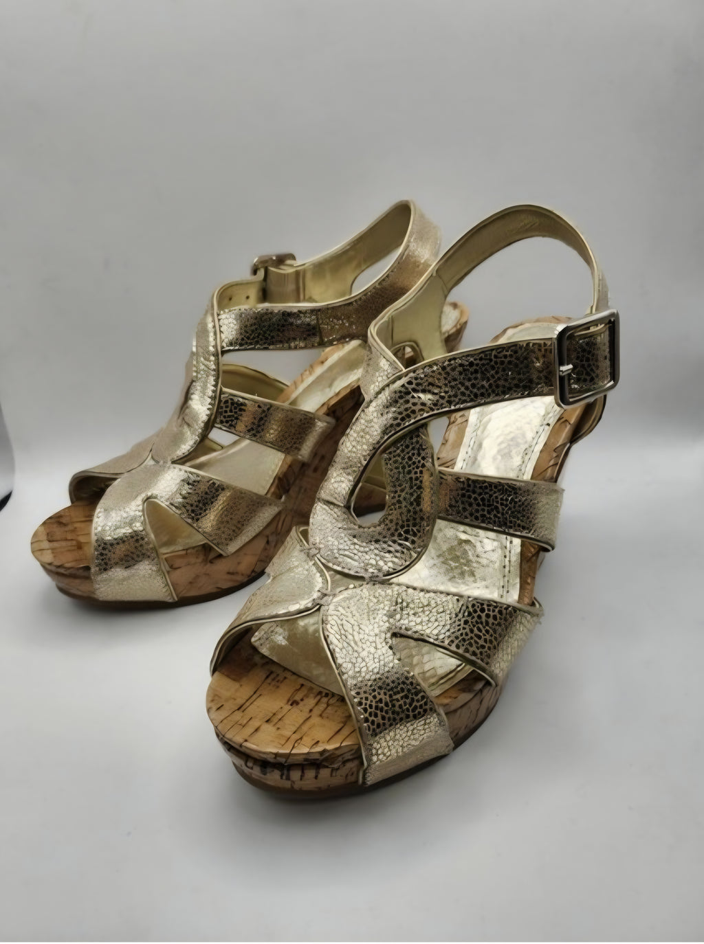 Golden Wedge Sandles