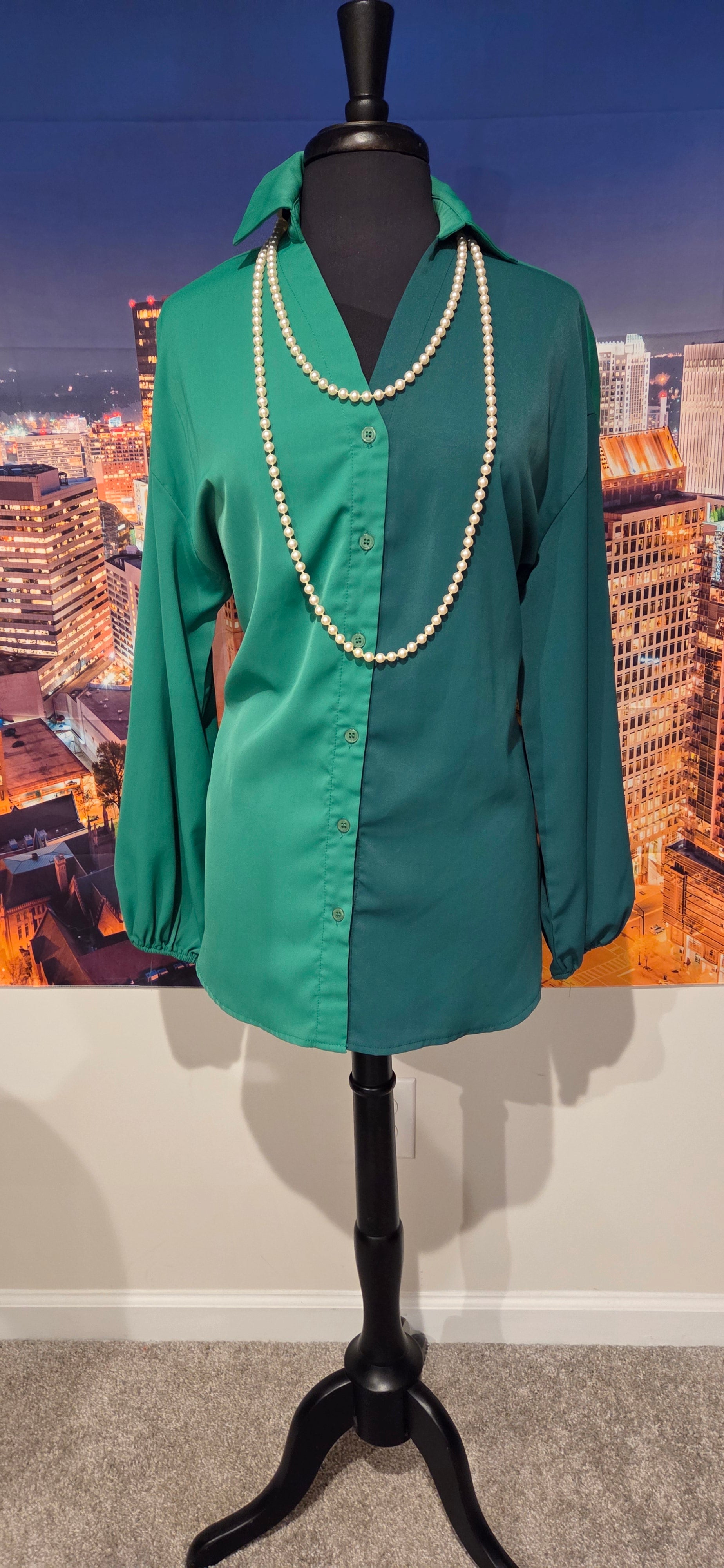 Double Shade Green Top