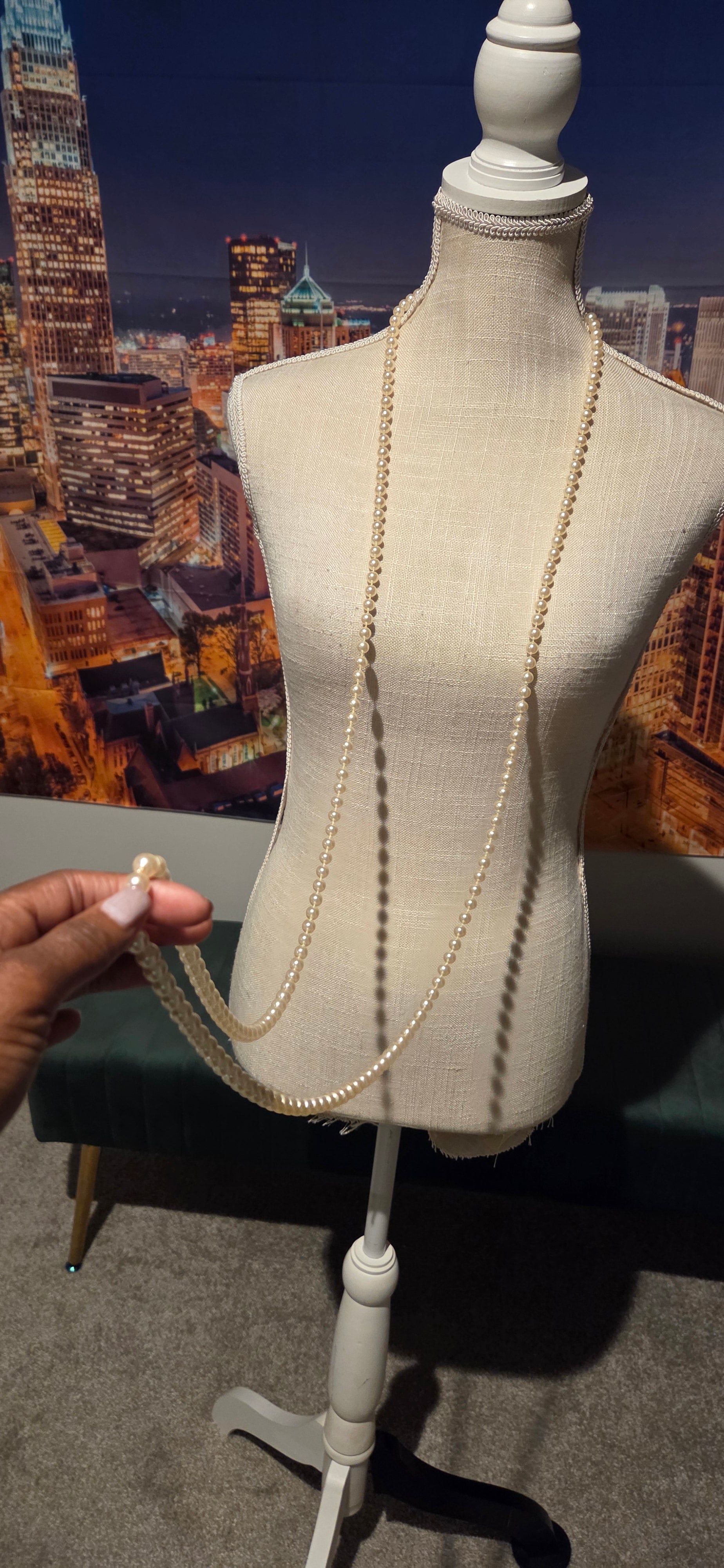 Long Strand Pearl Necklace