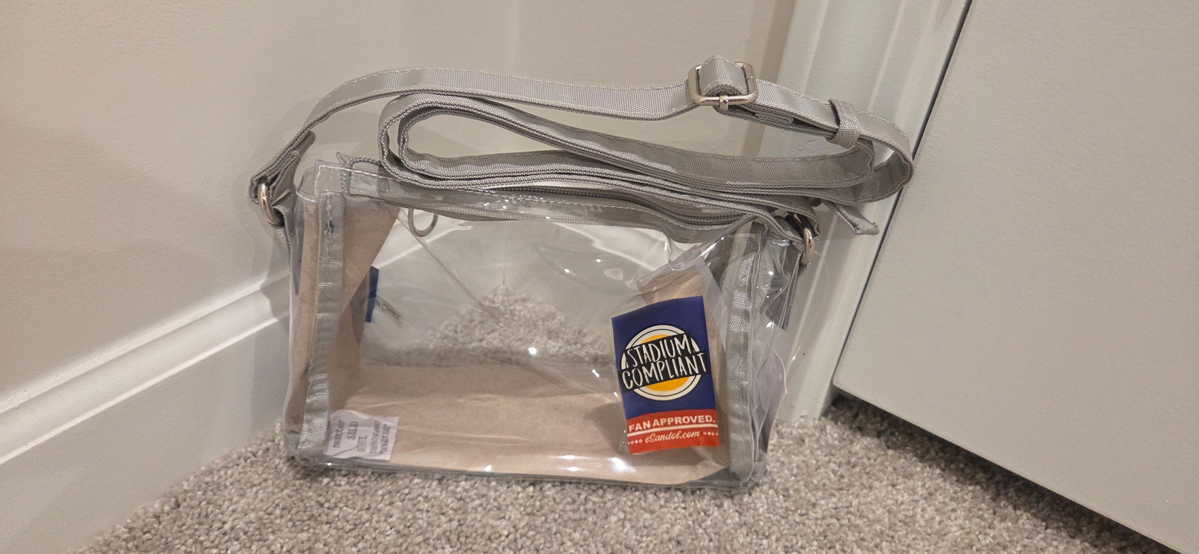 Clear Crossbody Body w/gray strap