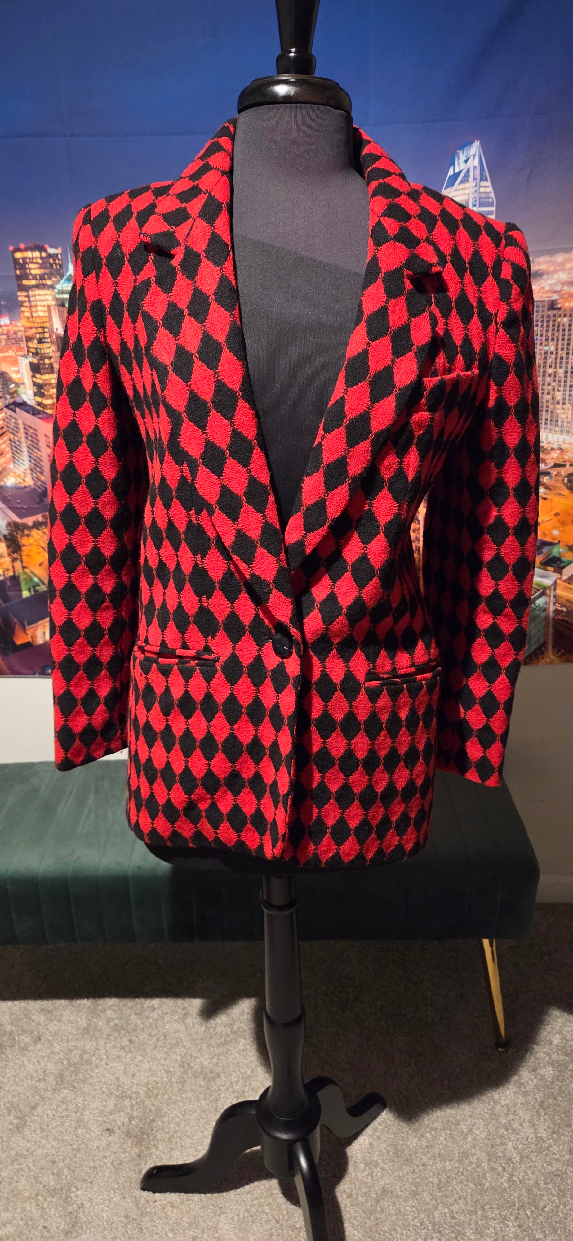 Vintage Checkered Blazer