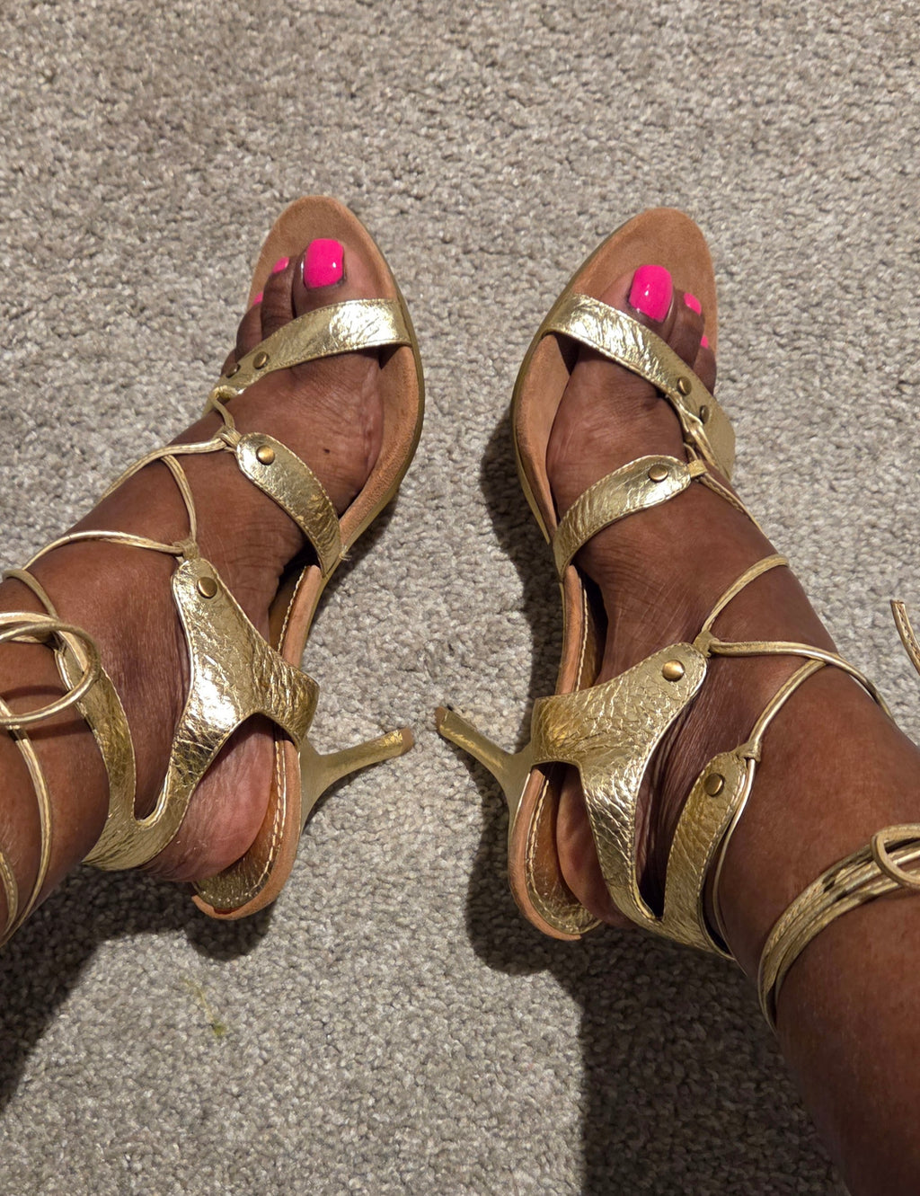 Solid Gold Godess Heels