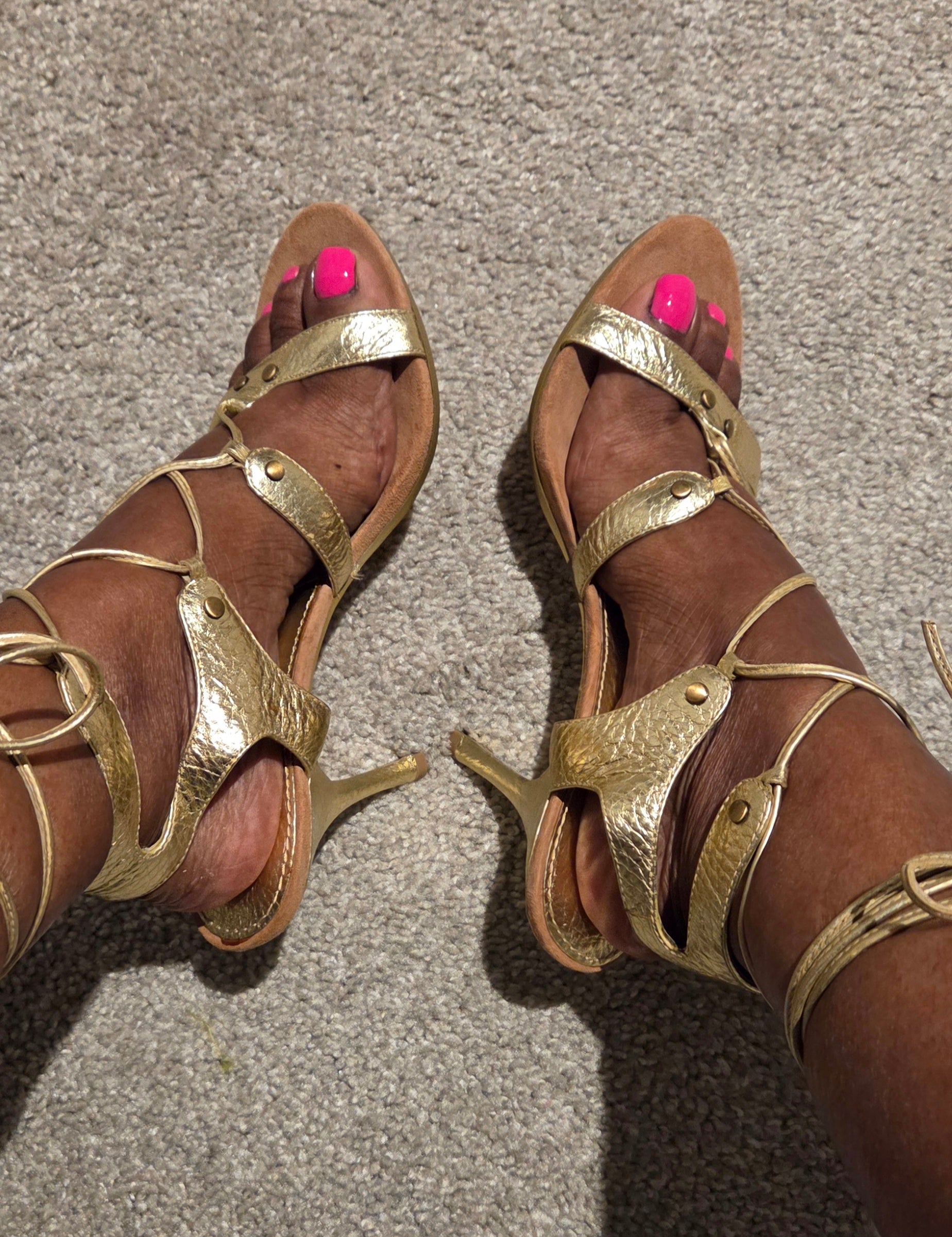 Solid Gold Godess Heels