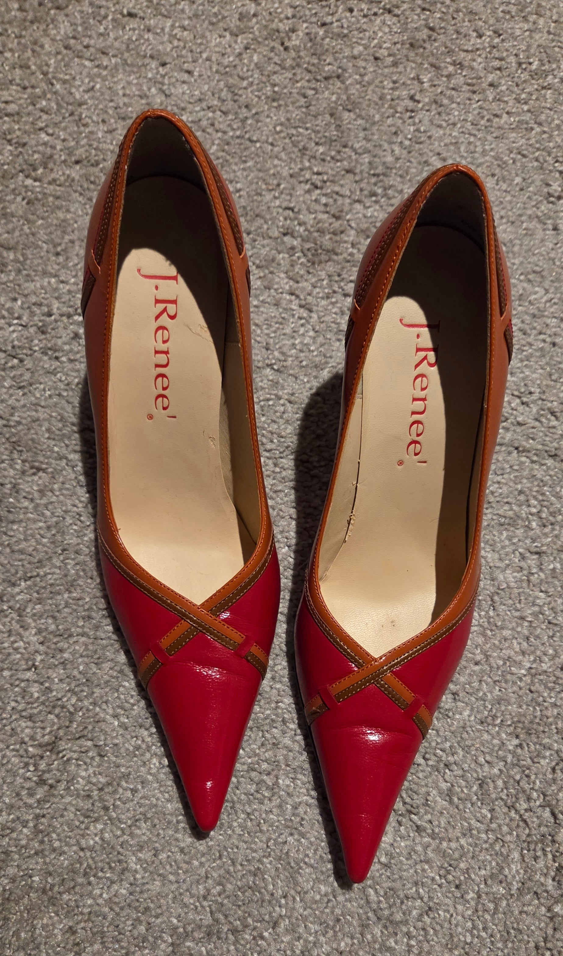 Vintage Color Block Heels